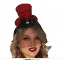 CHISTERA MINIHAT ROJA CON DIADEMA